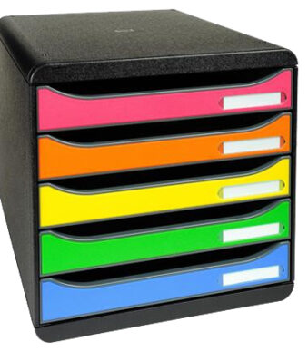 EXACOMPTA ladenblok BIG-BOX PLUS, 5 lades, harlekin