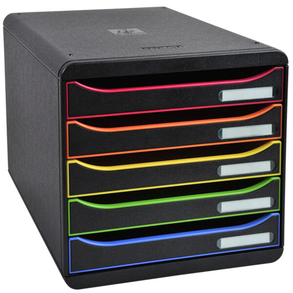 EXACOMPTA schuifladenbox BIG-BOX PLUS, 5 lades, bont gekleurd