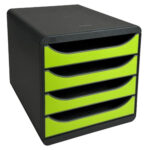 EXACOMPTA schuifladenbox BIG-BOX, 4 lades, limoengroen