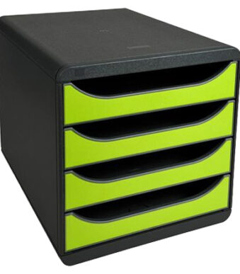 EXACOMPTA schuifladenbox BIG-BOX, 4 lades, limoengroen