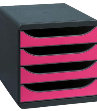 EXACOMPTA schuifladenbox BIG-BOX, 4 lades, framboos