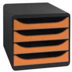 EXACOMPTA schuifladenbox BIG-BOX, 4 lades, mandarijn