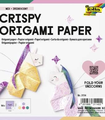 folia vouwblaadjes Crispy Origami Paper Stip en Kristal