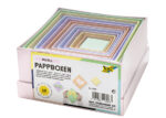 folia kartonnen dozen PASTEL, vierkant, 12 stuks assorti