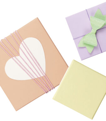 folia kartonnen dozen PASTEL, vierkant, 12 stuks assorti