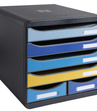 EXACOMPTA schuifladenbox BIG-BOX MAXI Bee Blue, 6 lades