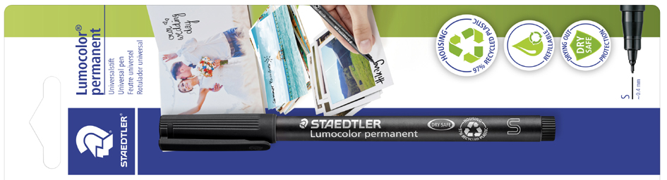 STAEDTLER Lumocolor fotomarker permanent, zwart, blister
