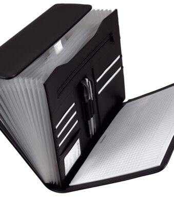 Alassio vakkenmap ´VADO´, A4, kunstleer, zwart