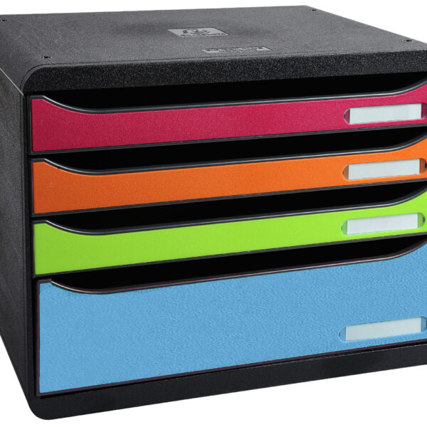 EXACOMPTA schuifladenbox BIG-BOX PLUS, 4 lades, harlekijn
