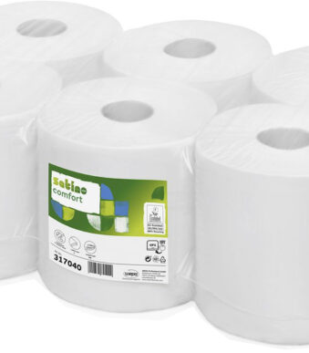 satino by wepa handdoekrol Comfort, 1-laags, hoogwit, 300 m