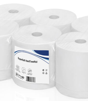 satino by wepa handdoekrol Super Soft, 2-laags, hoogwit, 140 m