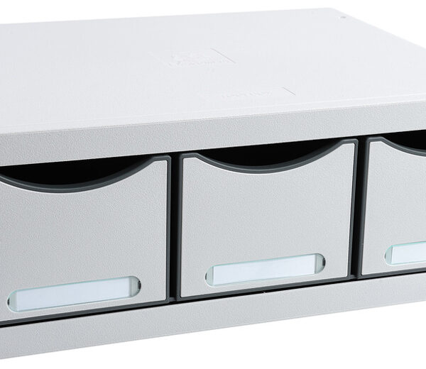 EXACOMPTA schuifladenbox TOOLBOX MAXI, 3 lades, lichtgrijs