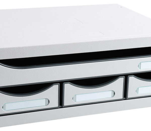 EXACOMPTA schuifladenbox TOOLBOX MINI, 4 lades, lichtgrijs