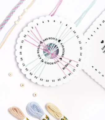 folia Kumihimo armbandenset PASTELL RAINBOW, 16-delig