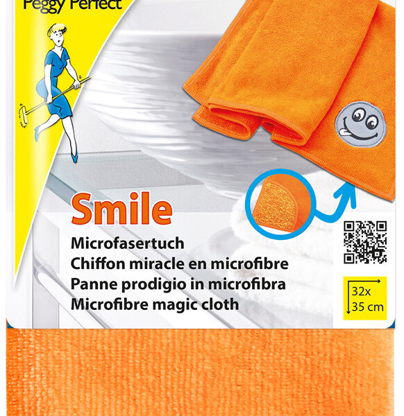 Peggy Perfect microvezeldoek 'Smile', oranje