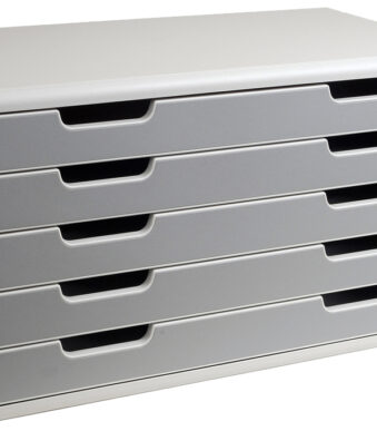 EXACOMPTA schuifladenbox MODULO A3, 5 lades, steengrijs