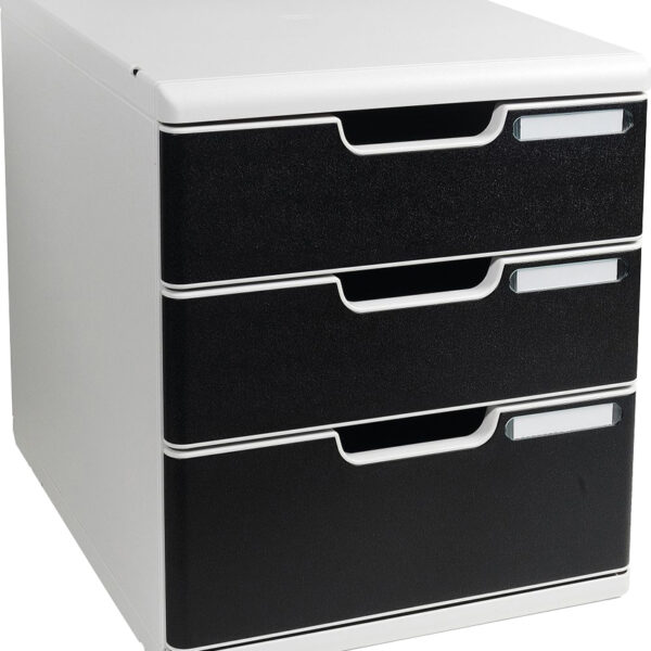 EXACOMPTA ladenblok MODULO A4, 3 lades, zwart