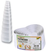 folia geschenkdozen 'Harten', 12 stuks in verschillende groottes, wit