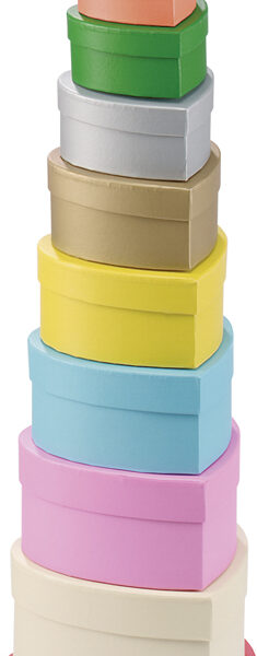 folia geschenkdozen 'Harten',12 stuks maat en kleur assorti