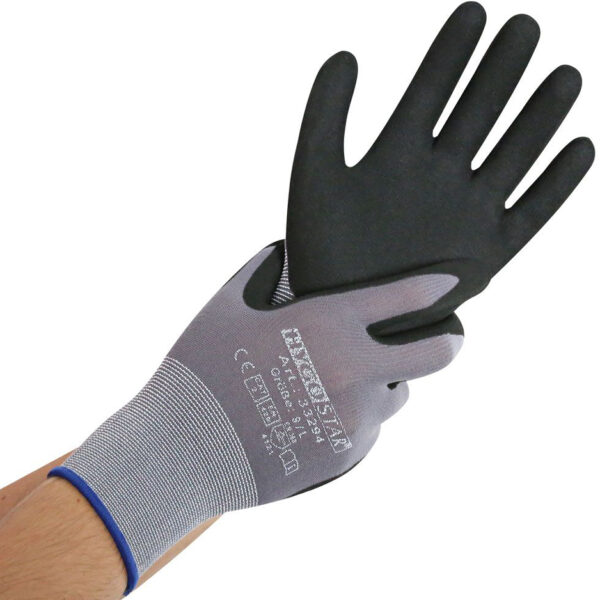 HYGOSTAR werkhandschoen Ergo Flex, grijs/zwart, XL