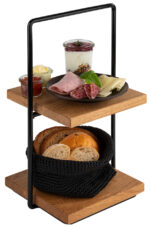 APS Etagère PERFECTO SMALL, 2-niveaus, eiken, hoogte: 405 mm