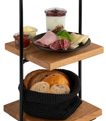 APS Etagère PERFECTO SMALL, 2-niveaus, eiken, hoogte: 405 mm