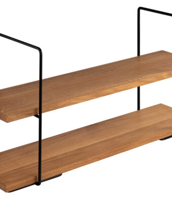 APS Etagère PERFECTO LARGE, 2-etages, eiken, hoogte: 405 mm