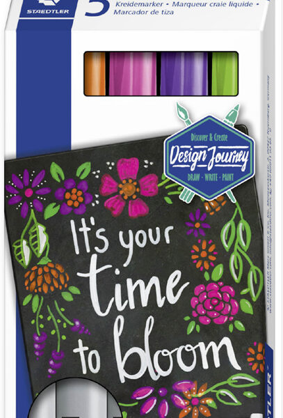 STAEDTLER Lumocolor krijtmarker chalk marker, 5 stuks in etui