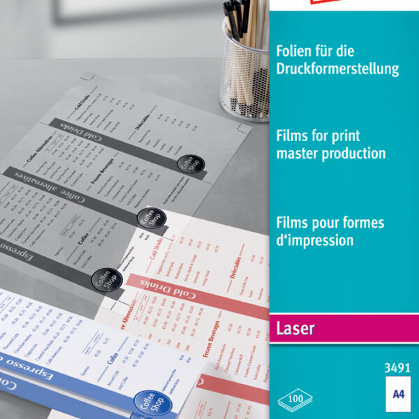 AVERY Zweckform laserfolie A4, voor overhead projectie