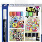 STAEDTLER Lumocolor Acrylmarker paint marker, 10 stuks in etui