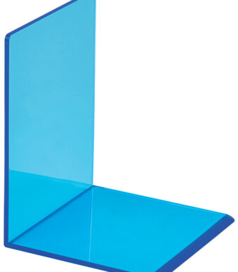MAUL boekensteun van acryl, neon, transparant-blauw