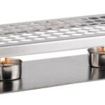 APS warmhoudplaat 2-vlams, (B)340 x (D)130 x (H)60 mm