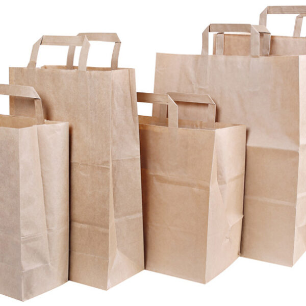 NATURE Star papieren draagtas, 220 x 110 x 280 mm, bruin