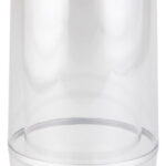 APS flessenkoeler, polystyrol, transparant met chroomrand