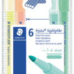 STAEDTLER tekstmarker ´triplus highlighter´, 6 stuks in etui