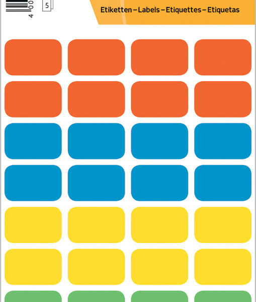 HERMA etiketten, 12 x 19 mm, kleuren assorti, permanent, handschrift