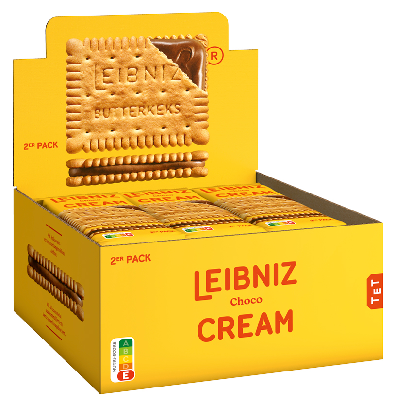 LEIBNIZ dubbel koekje 'Koekje Cream Choco', in display LEIBNIZ dubbel koekje 'Koekje Cream Choco', in display