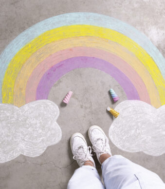 folia stoepkrijt 'Eenhoorn', kleuren assorti