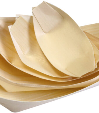 NATURE Star houten scheepje, 65 x 42 mm