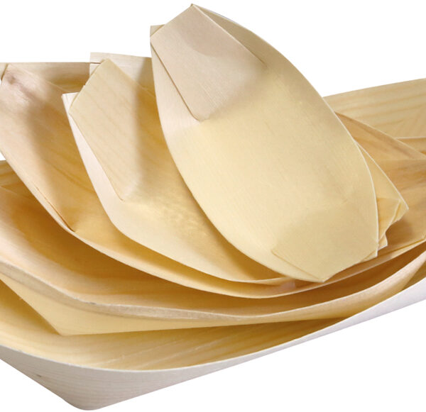 NATURE Star houten scheepje, 65 x 42 mm