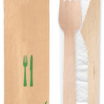 NATURE Star bestekset 'Double', van berkenhout, 3-delig