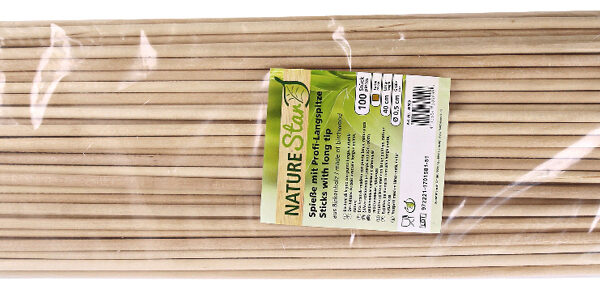 NATURE Star schaschlikspies, hout, lengte: 400 mm