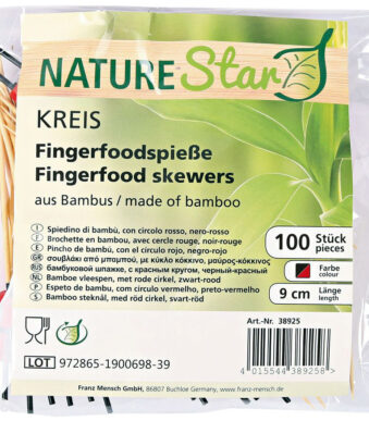 NATURE Star Fingerfood-spies Disc, van bamboe, lengte: 90 mm