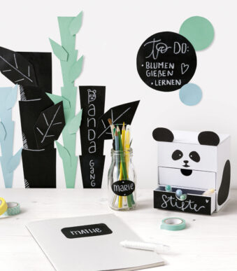 folia bordfolie/krijtfolie, van PVC, 230 x 330 mm, zwart