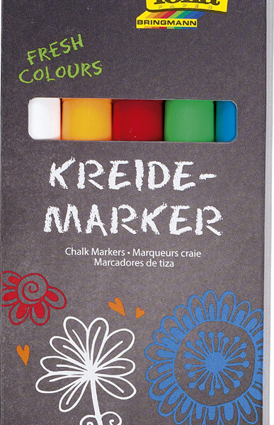folia krijtmarker 'Fresh Colours', set van 5