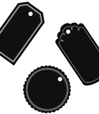 folia krijtfolie-label incl. speksteenstift, zwart