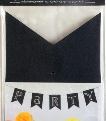 folia vaantjesslinger van schoolbordfolie, 14 vaantjes, zwart