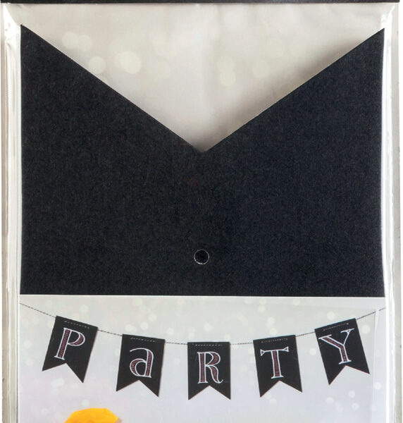 folia vaantjesslinger van schoolbordfolie, 14 vaantjes, zwart