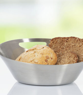 Esmeyer brood- en serveermand VISTA, rond, zilver