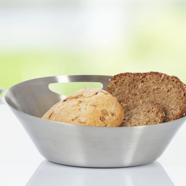 Esmeyer brood- en serveermand VISTA, rond, zilver